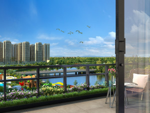city lake view 3D Модель