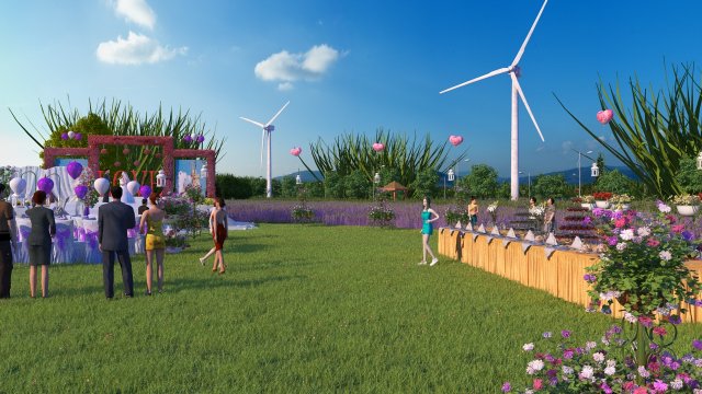 wedding scene 3D 모델 .c4d .max .obj .3ds .fbx .stl .blend 