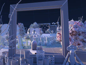 wedding scene 3D Model