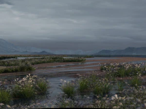 sulak alanlar 3D Model