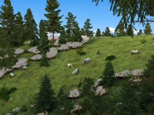 the sheep on the hillside Modelo 3D