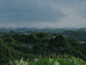 mountain forest 3D Model