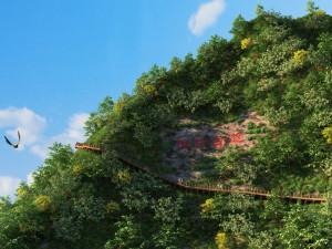 ancient plank road 3D Model