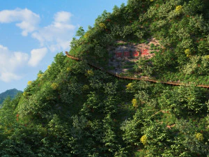 ancient plank road 3D Model