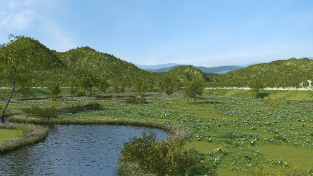 wetland park 3D 模型 .c4d .max .obj .3ds .fbx .stl .blend 