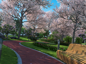 city park 3Dモデル