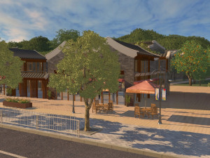 town building 3D 模型