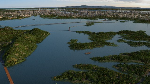 wetland landscape 3Dモデル .c4d .max .obj .3ds .fbx .stl .blend 