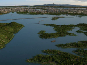 습지 풍경 3D 모델