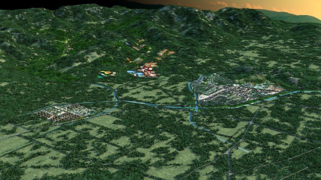 small town 3D Model .c4d .max .obj .3ds .fbx .stl .blend 