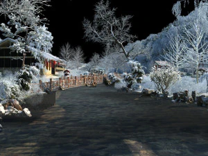 pemandangan salju Model 3D