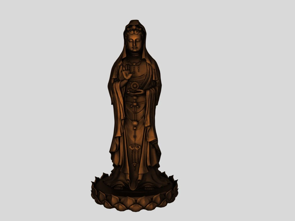 Guanyin Modello 3D .c4d .max .obj .3ds .fbx .stl .blend 