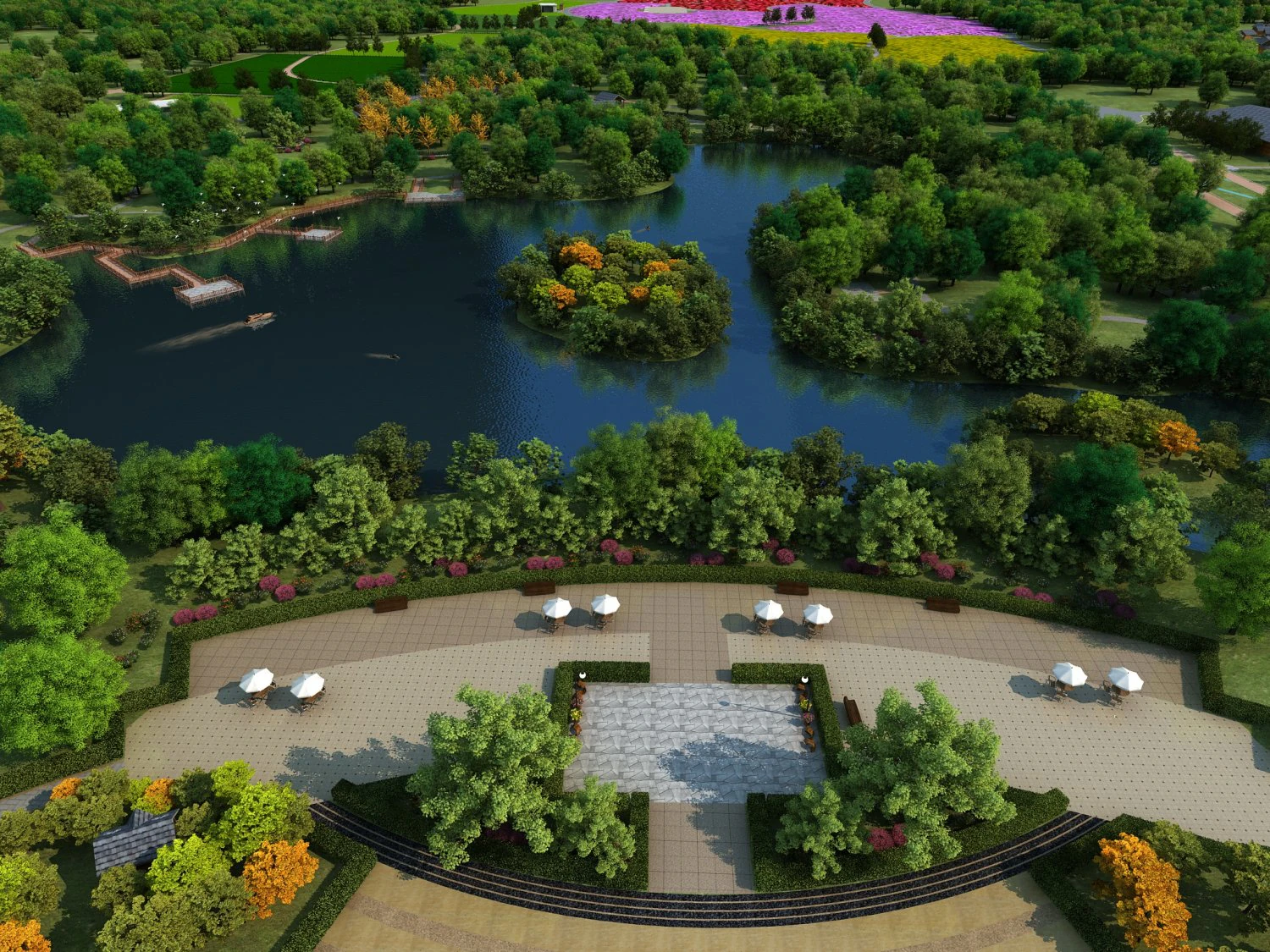 lake view 3D Model .c4d .max .obj .3ds .fbx .stl .blend 