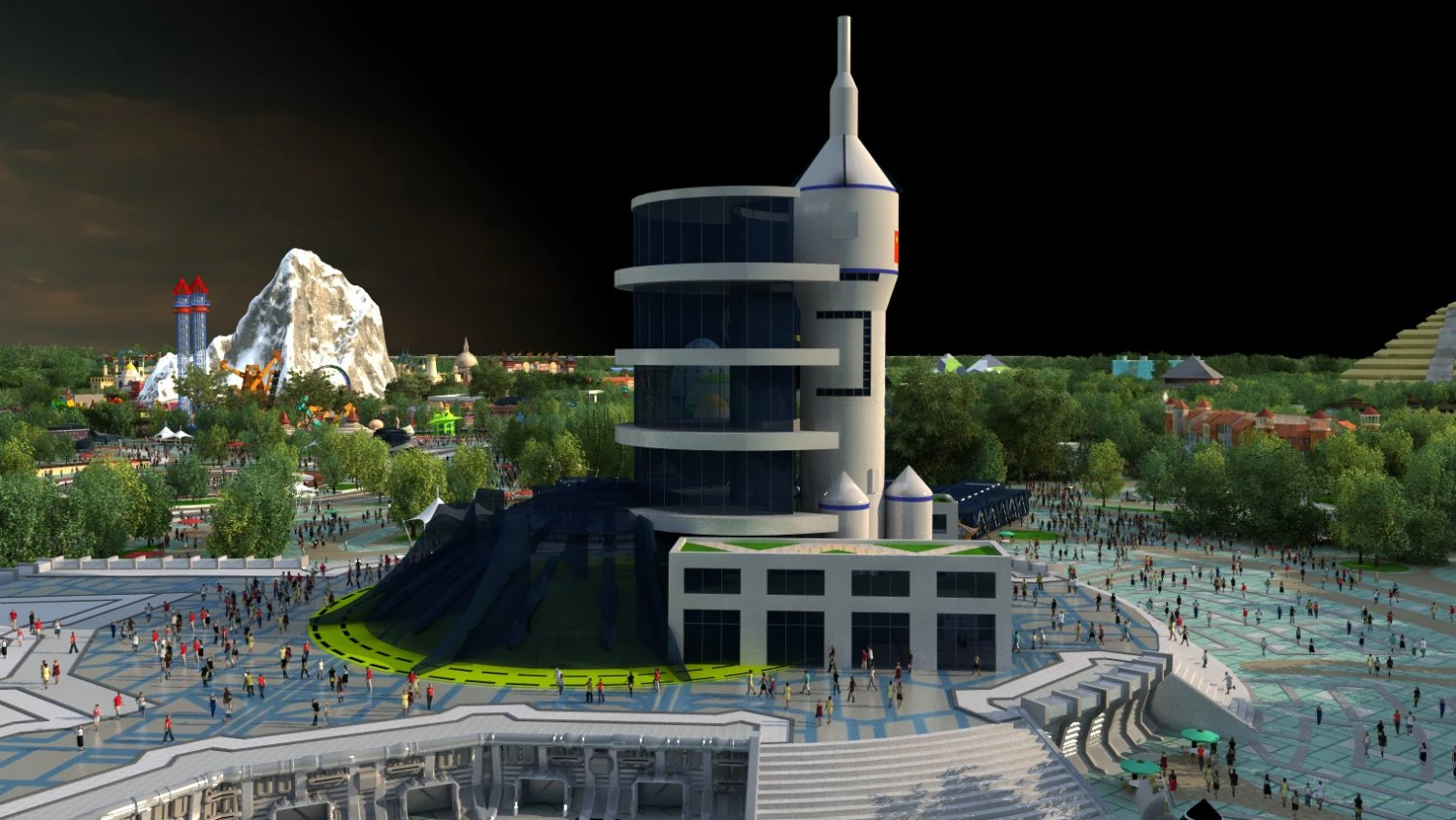 amusement park 3D Model .c4d .max .obj .3ds .fbx .stl .blend