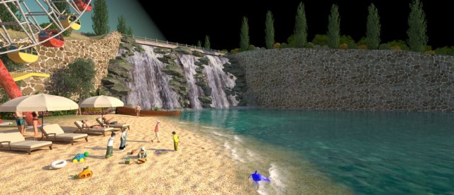 beach 3D 모델 .c4d .max .obj .3ds .fbx .stl .blend 