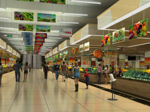 agricultural market Modello 3D