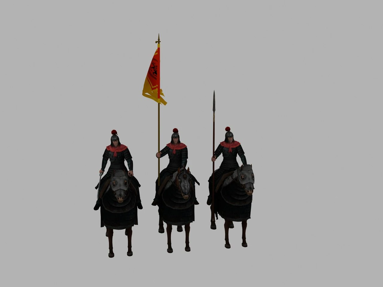 ancient cavalry 3D Model .c4d .max .obj .3ds .fbx .stl .blend 