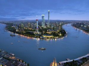 shanghai lujiazui night view 3D Модель