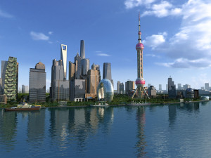shanghai lujiazui 3D-Modell