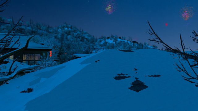 mountain village night Modelo 3D .c4d .max .obj .3ds .fbx .stl .blend 