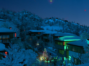 mountain village night Modelo 3D