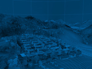 mountain village night Modèle 3D