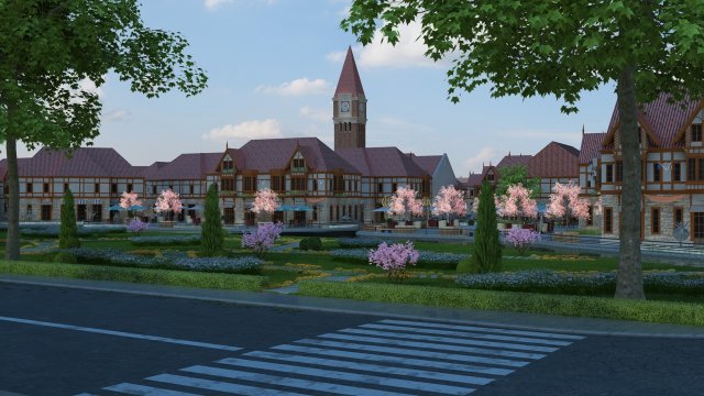 manor 3D Model .c4d .max .obj .3ds .fbx .stl .blend 