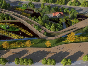 town square 3D मॉडल