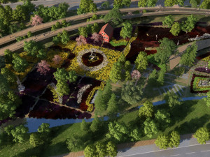 town square 3D-Modell