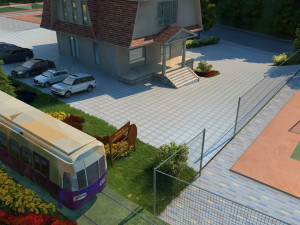 town square 3D Modell