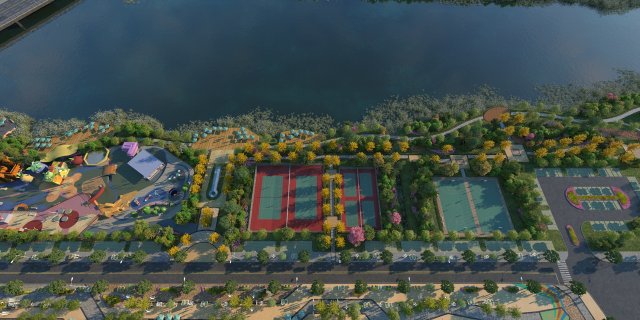 town square 3D Model .c4d .max .obj .3ds .fbx .stl .blend 
