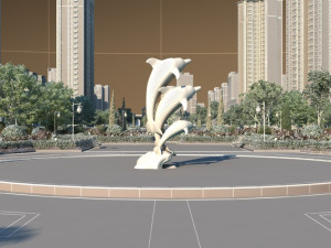 town square Model 3D