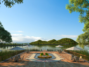 city lake view 3D Модель