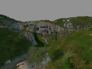 cliffs on the cave 3D Модель
