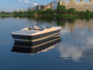 city lake view 3D 模型