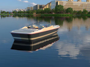 city lake view 3D Model