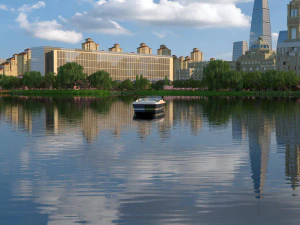 city lake view 3D Model