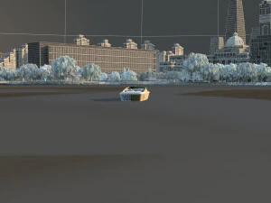 city lake view 3D Model