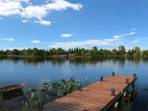 city lake view 3D Model