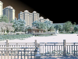 city lake view 3D Model