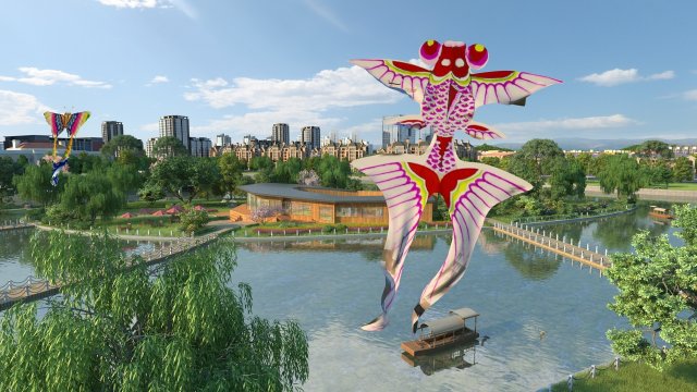 town square Modello 3D .c4d .max .obj .3ds .fbx .stl .blend 