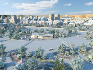 town square Modello 3D