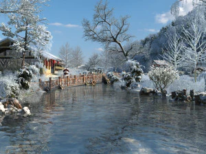 冬天的雪 3D 模型