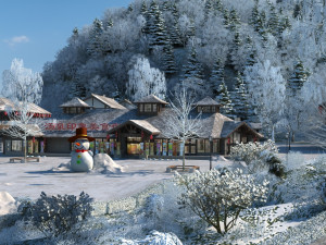 winter snow Modello 3D