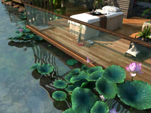 city lake view 3D Model