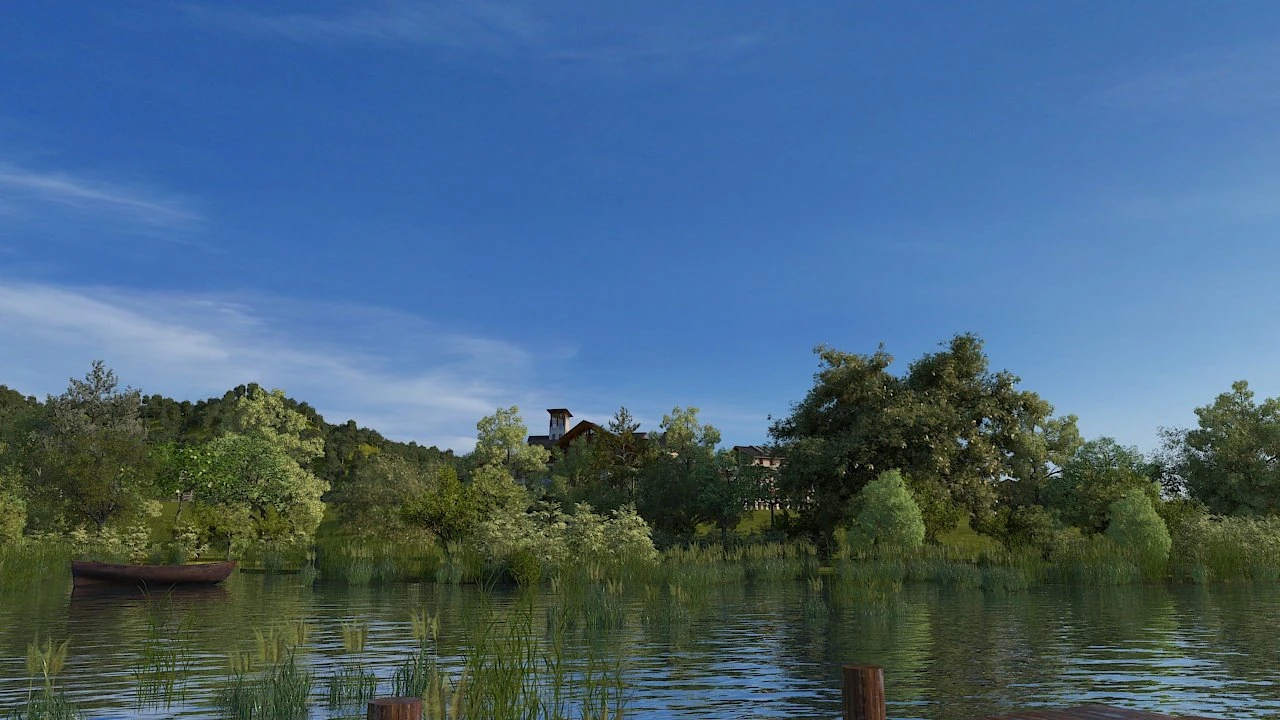 city lake view 3D Model .c4d .max .obj .3ds .fbx .stl .blend 