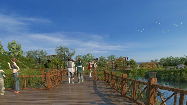 city lake view Modello 3D .c4d .max .obj .3ds .fbx .stl .blend
