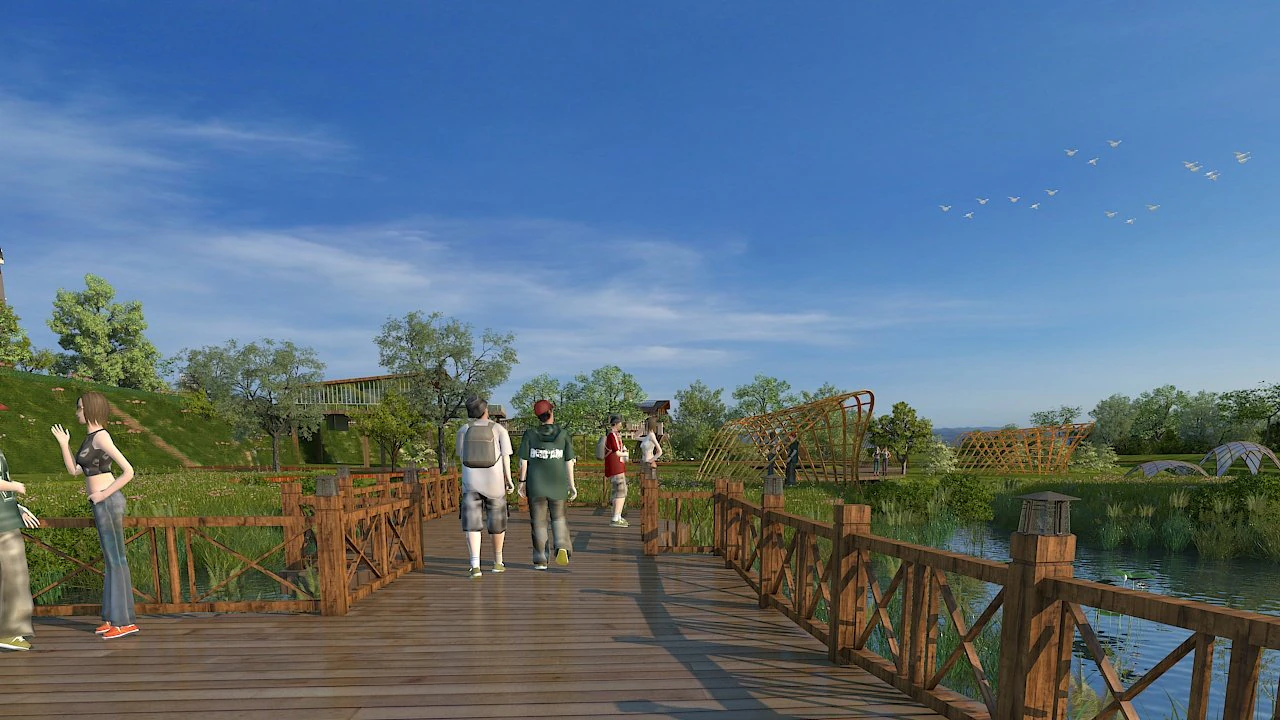 city lake view 3D Model .c4d .max .obj .3ds .fbx .stl .blend 