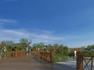 city lake view 3D Model