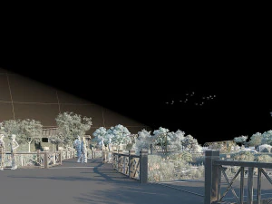 city lake view 3D Model